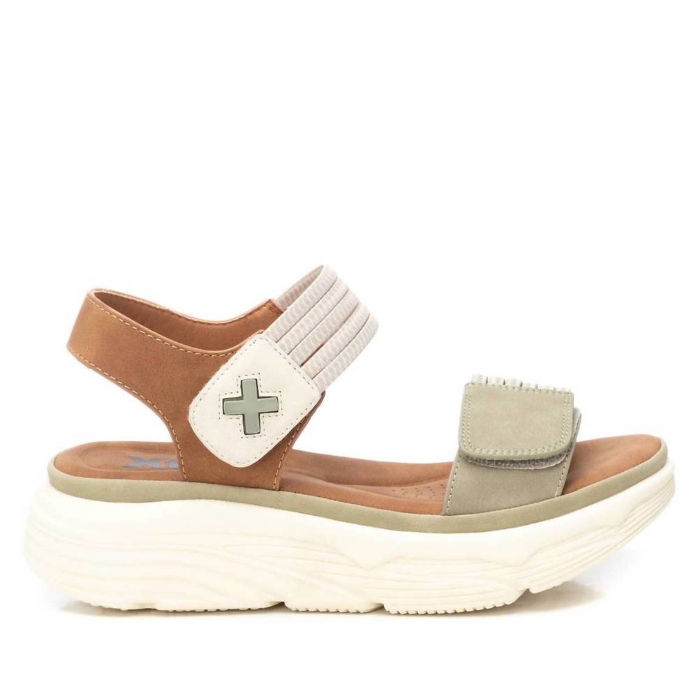 NEW XTI women's casual sandals in kakhi
